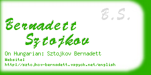 bernadett sztojkov business card